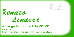 renato lindert business card